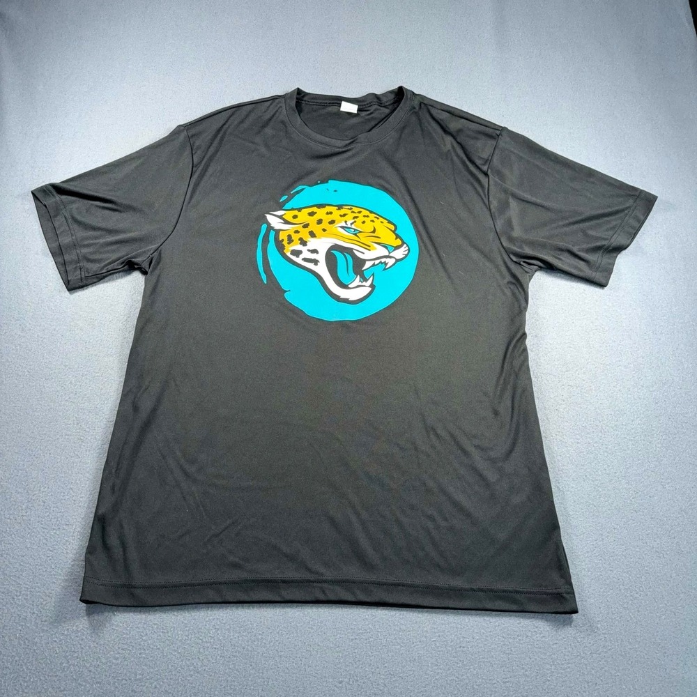 Jacksonville Jaguars Black Sport-Tek Mens XL Dri Fit Tee Publix Sponsor 22x28